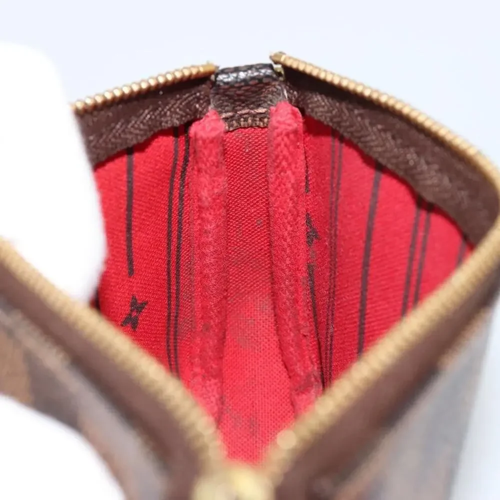Louis Vuitton Damier Ebene T&b Mini Pochette Accessoires Pouch Brown